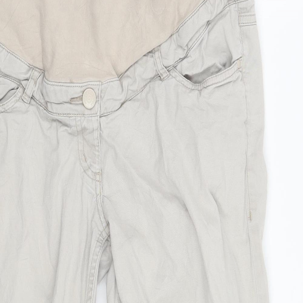 Womens UK Size 10 H&M Regular Fit Cropped Grey Jeans