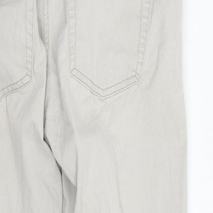 Womens UK Size 10 H&M Regular Fit Cropped Grey Jeans