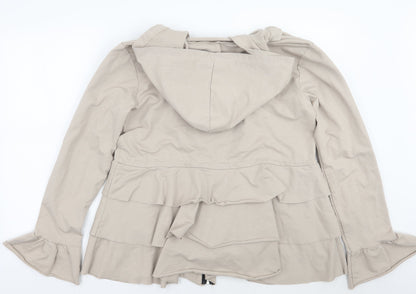 Womens UK Size One Size Preworn Beige Jacket