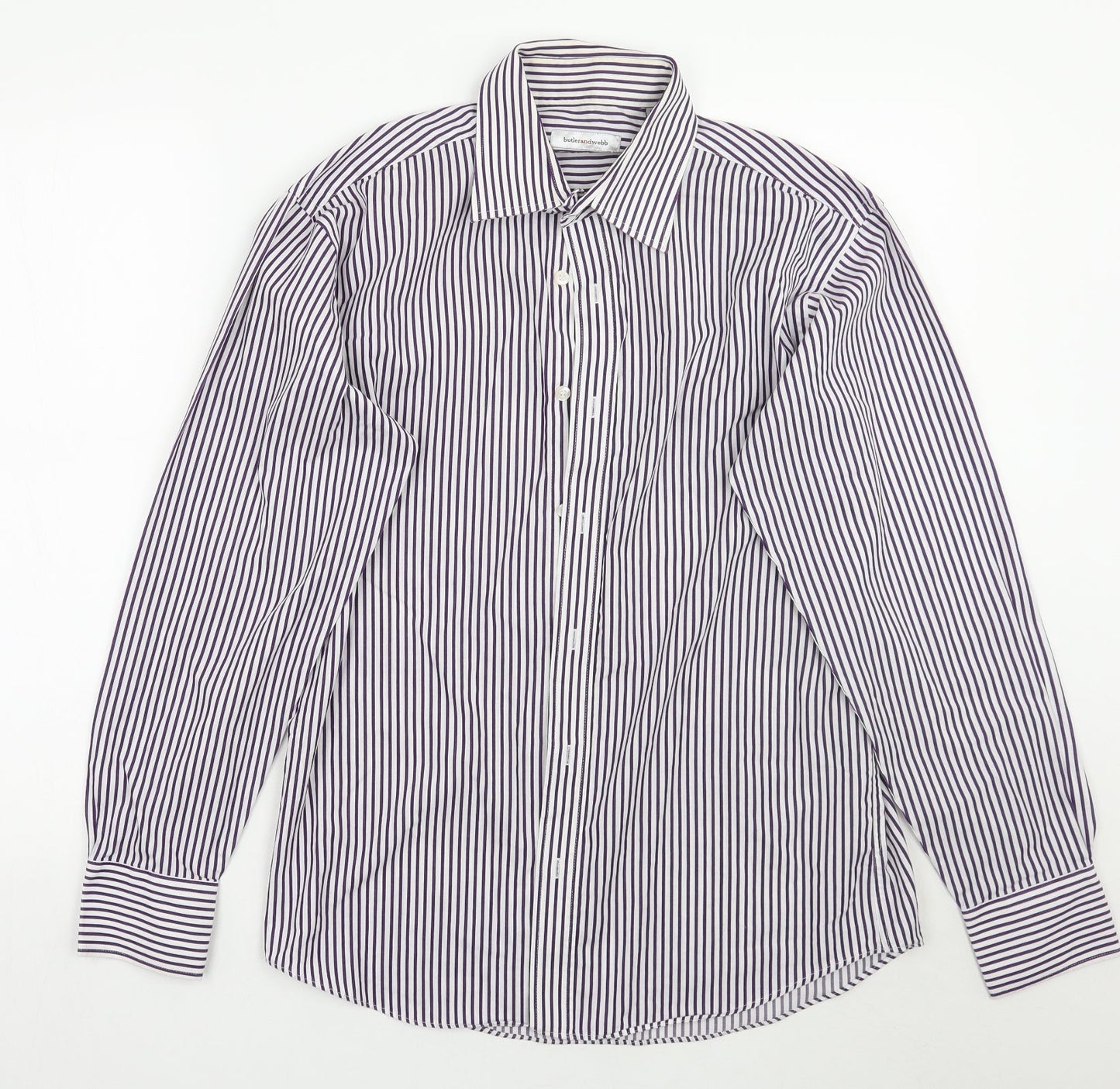 Mens UK Size 15.5 Butler and webb White  Button-Up Long Sleeve Casual Shirt