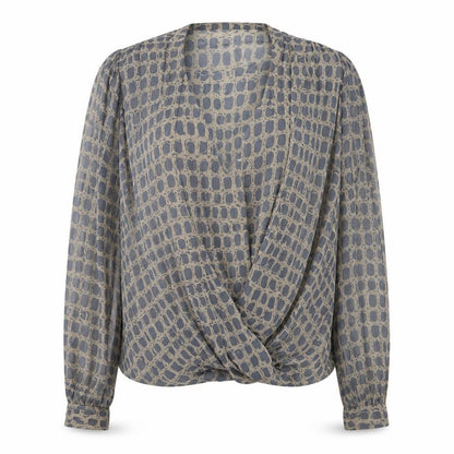 Womens UK Size XS Adini Brown Basic Blouse