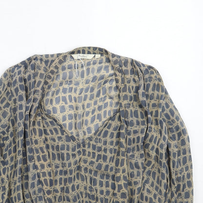 Womens UK Size XS Adini Brown Basic Blouse