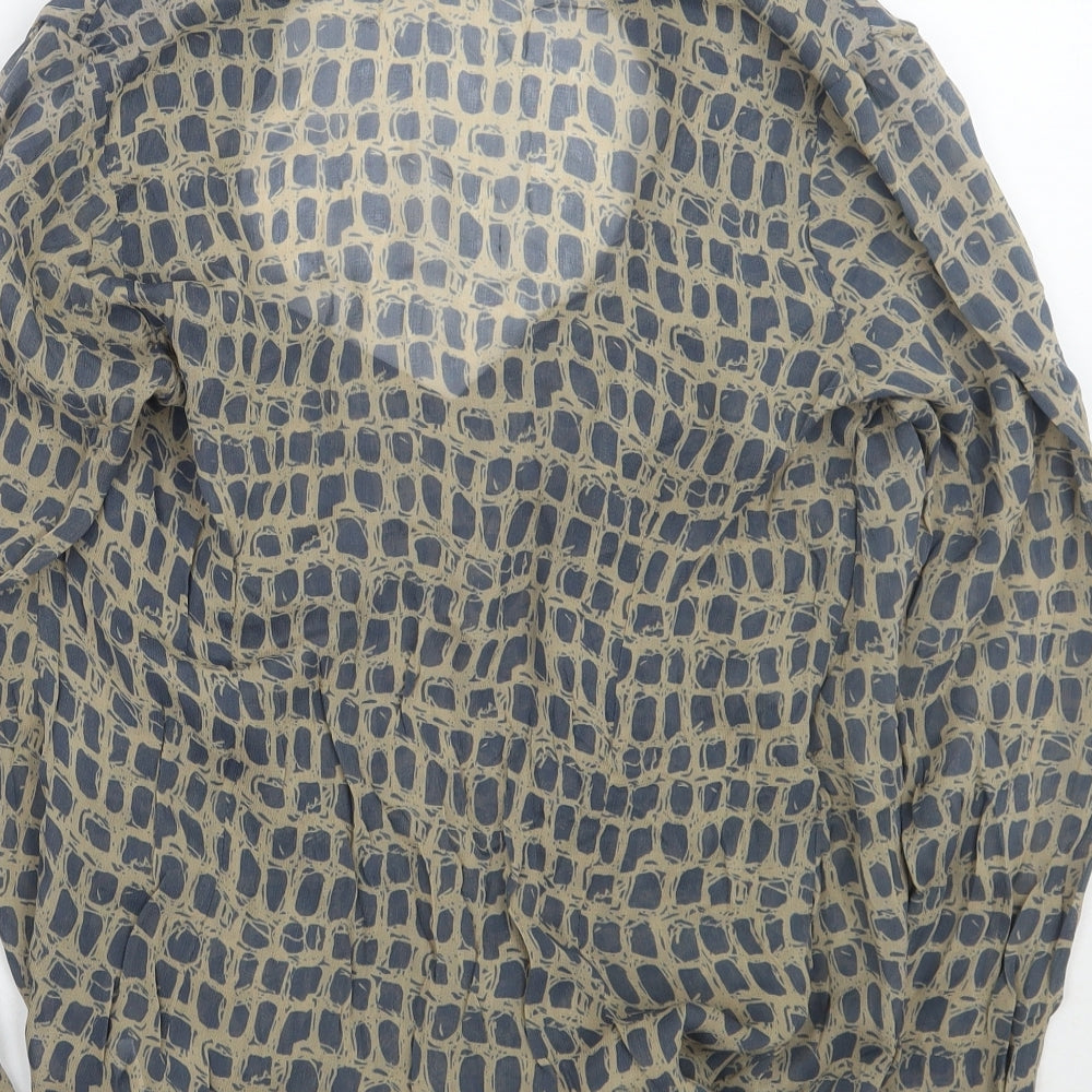 Womens UK Size XS Adini Brown Basic Blouse