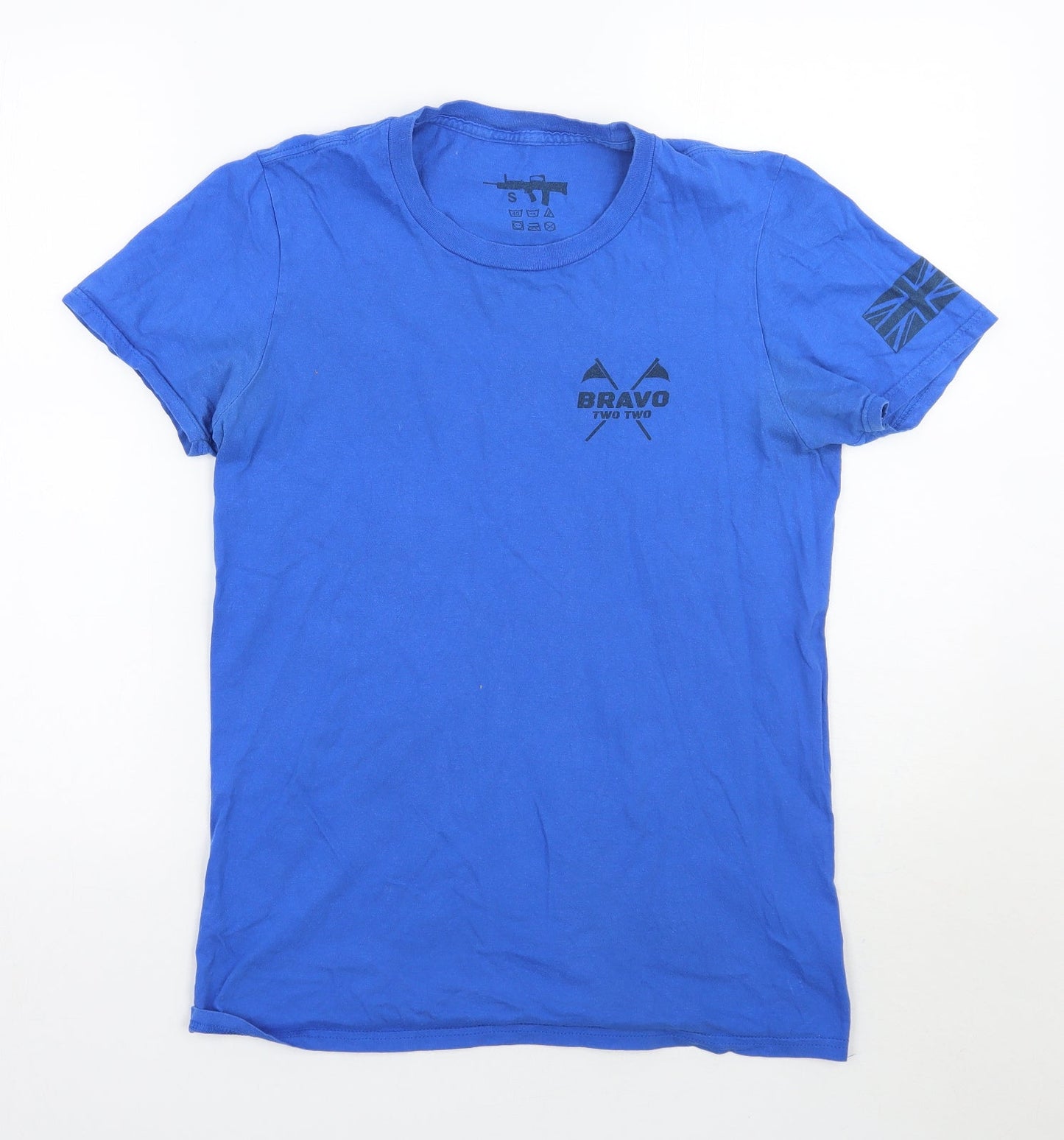 Bavo two two Mens Blue  Rayon  T-Shirt Size S