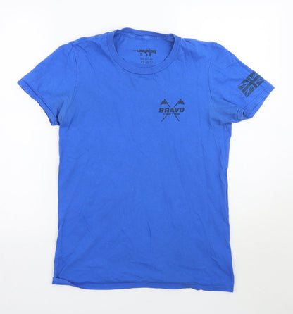 Bavo two two Mens Blue  Rayon  T-Shirt Size S