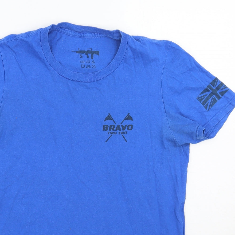 Bavo two two Mens Blue  Rayon  T-Shirt Size S