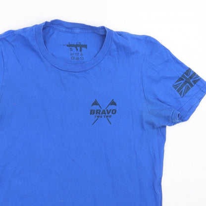 Bavo two two Mens Blue  Rayon  T-Shirt Size S