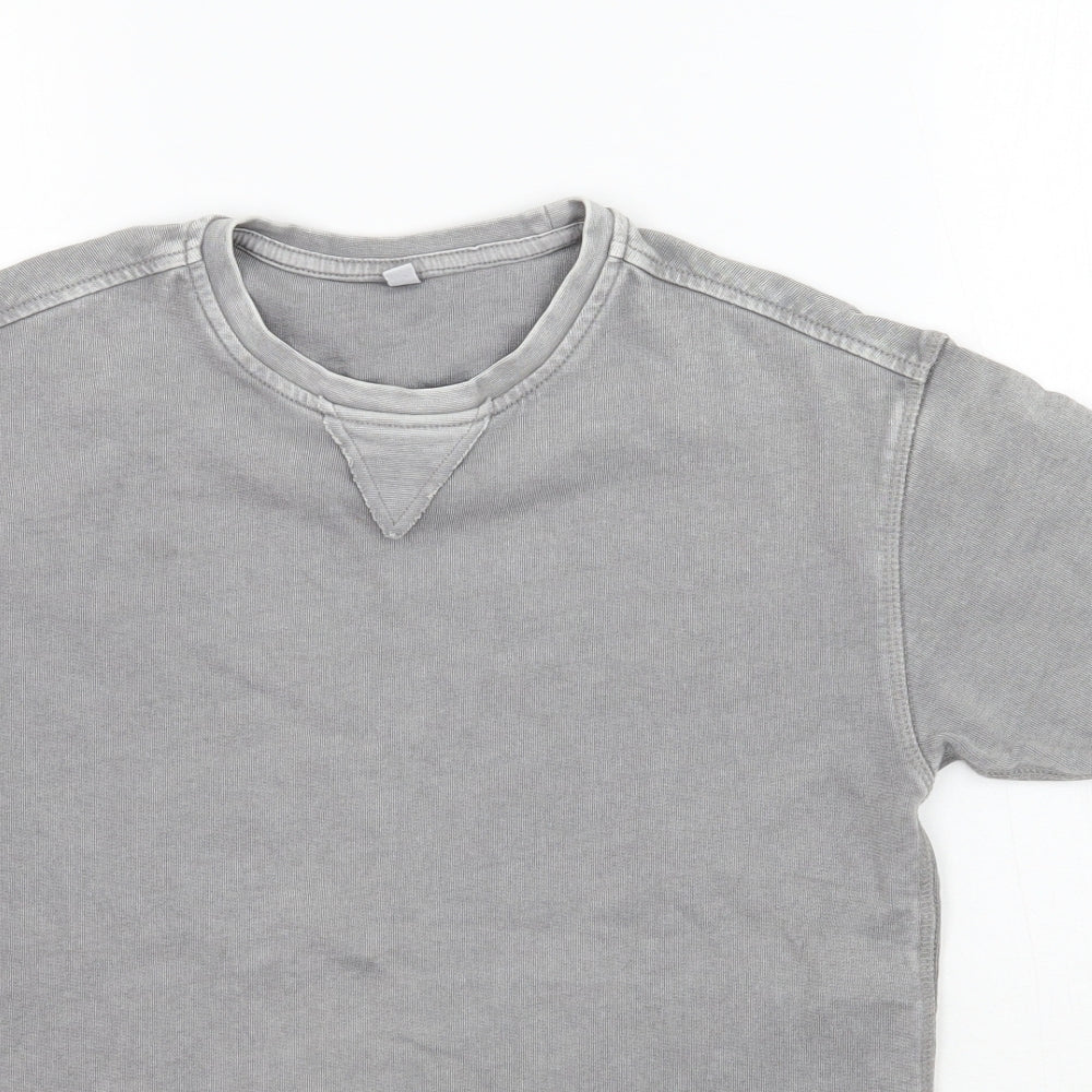 Mark Shale Boys Grey   Basic T-Shirt Size 9-10 Years