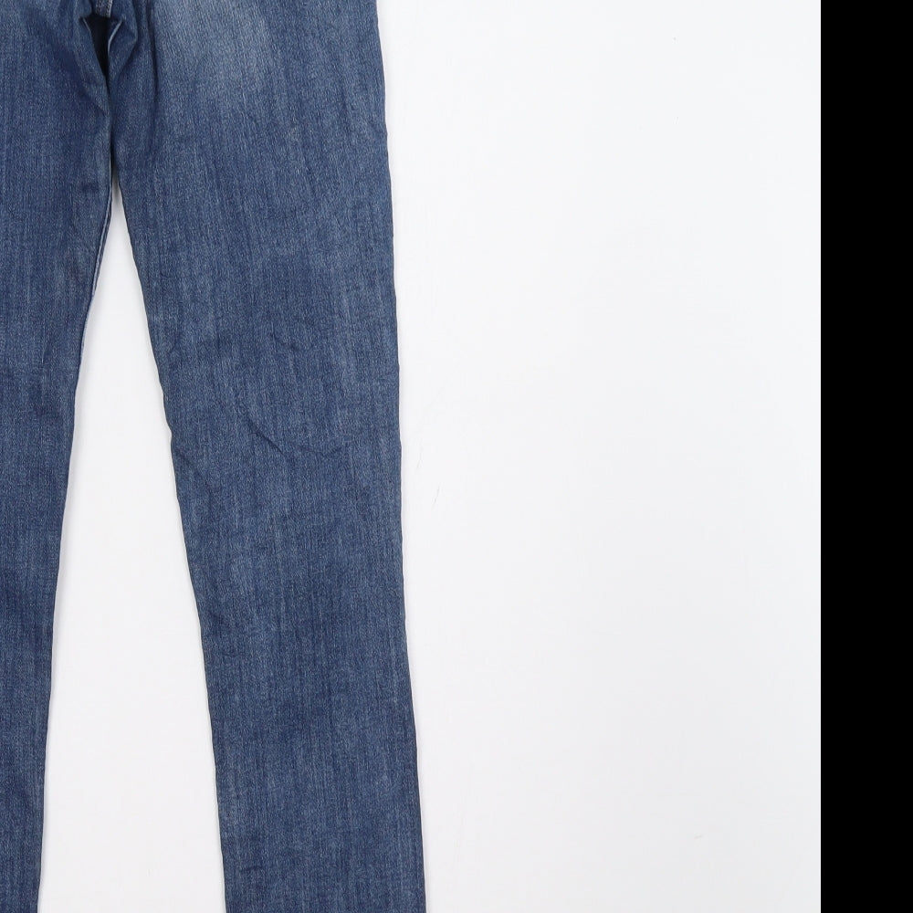 Womens UK Size 25 H&M Regular Fit Skinny Blue Jeans