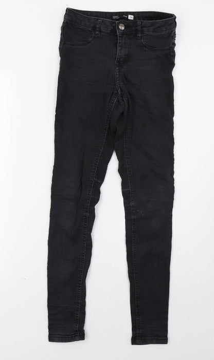 Womens UK Size 6 Sinsay Regular Fit Skinny Black Jeans