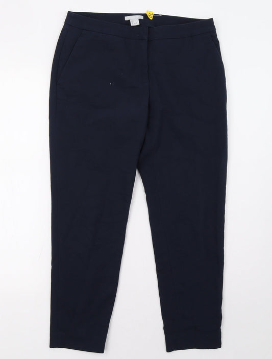 Womens UK Size 10 H&M Regular Fit  Blue Trousers