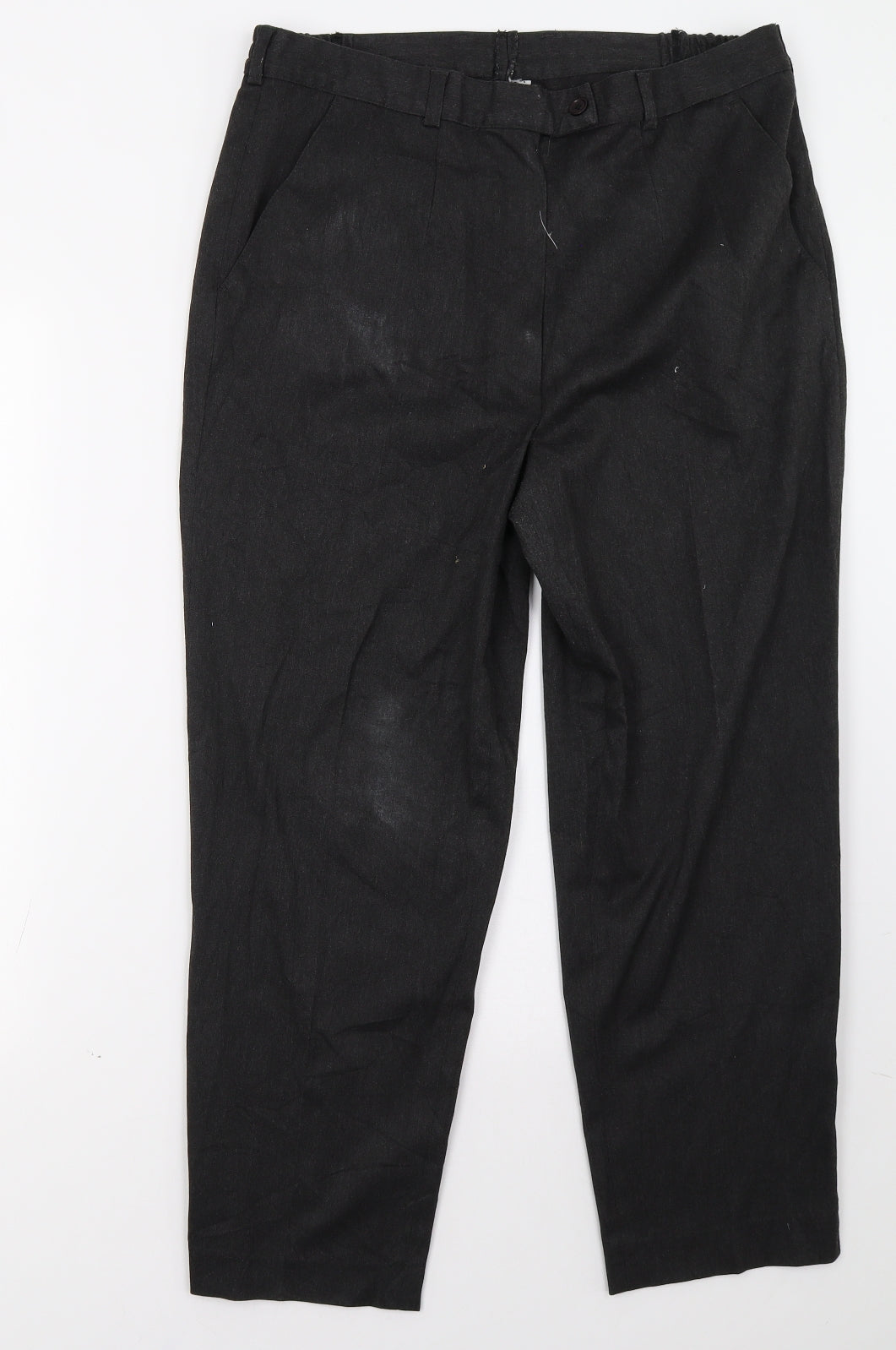 Womens UK Size 16 Preworn Regular Fit  Black Trousers