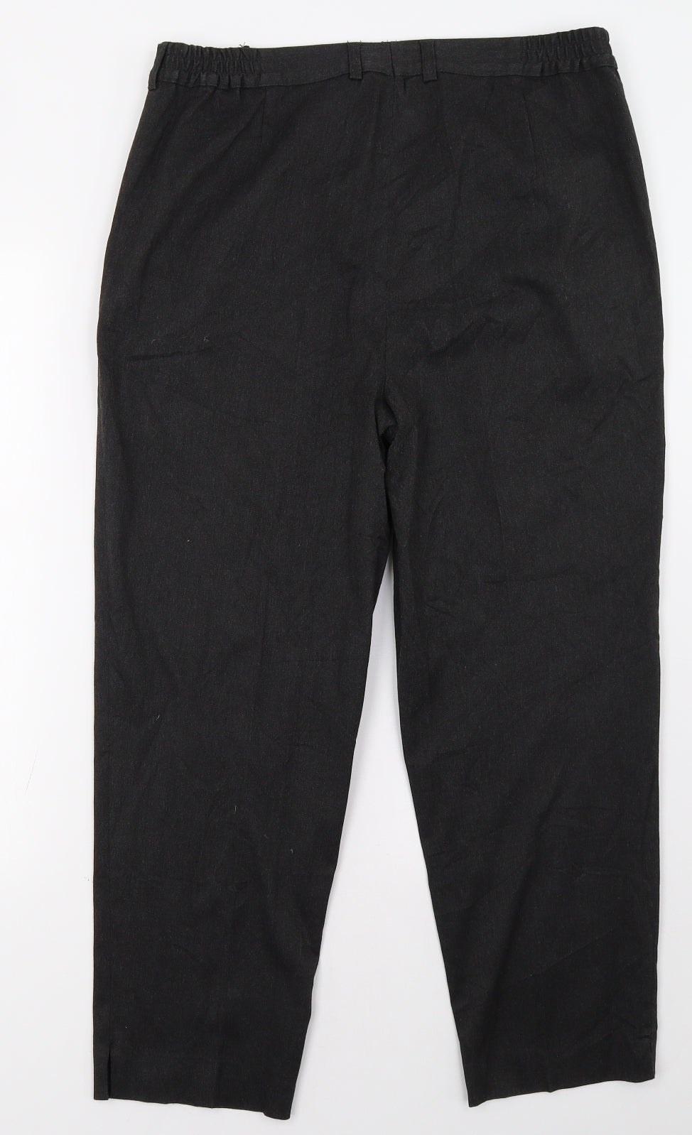Womens UK Size 16 Preworn Regular Fit  Black Trousers