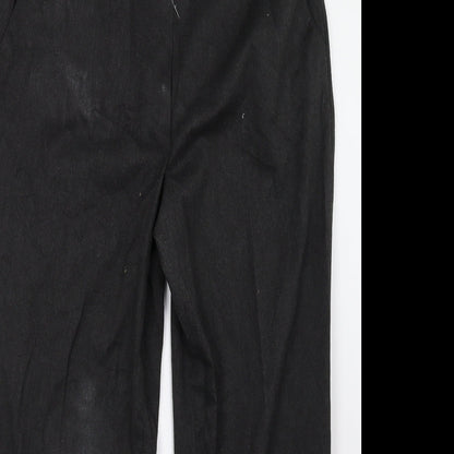 Womens UK Size 16 Preworn Regular Fit  Black Trousers