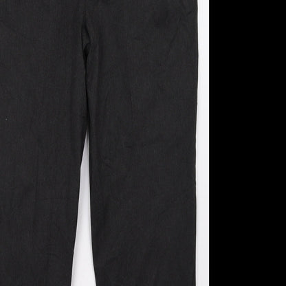 Womens UK Size 16 Preworn Regular Fit  Black Trousers