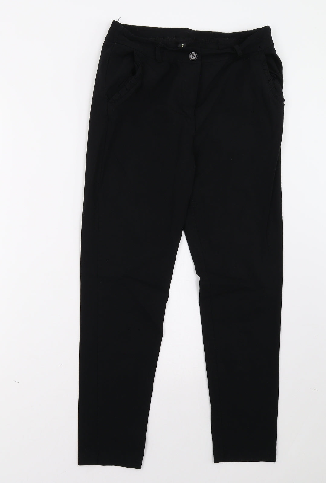 Womens UK Size 8 Preworn Regular Fit  Black Trousers
