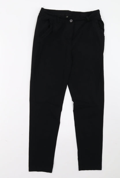 Womens UK Size 8 Preworn Regular Fit  Black Trousers