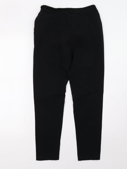Womens UK Size 8 Preworn Regular Fit  Black Trousers