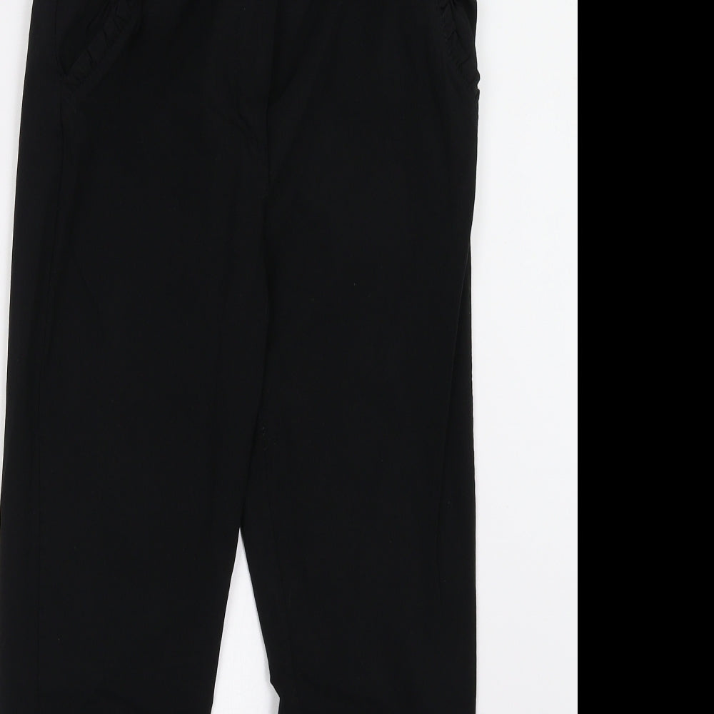 Womens UK Size 8 Preworn Regular Fit  Black Trousers