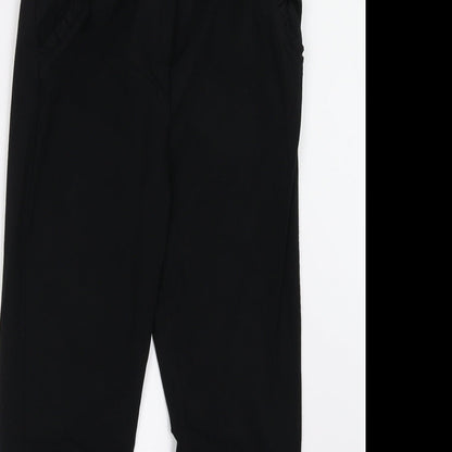Womens UK Size 8 Preworn Regular Fit  Black Trousers