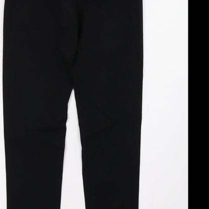 Womens UK Size 8 Preworn Regular Fit  Black Trousers