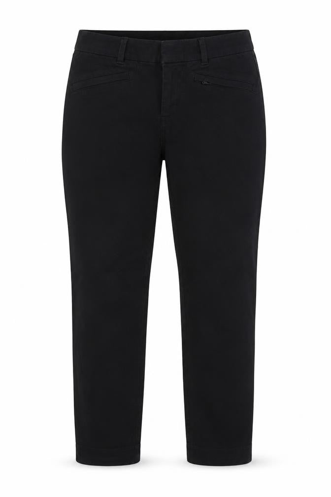 Front view of Gap women’s black trousers, size UK 28, 27-inch leg