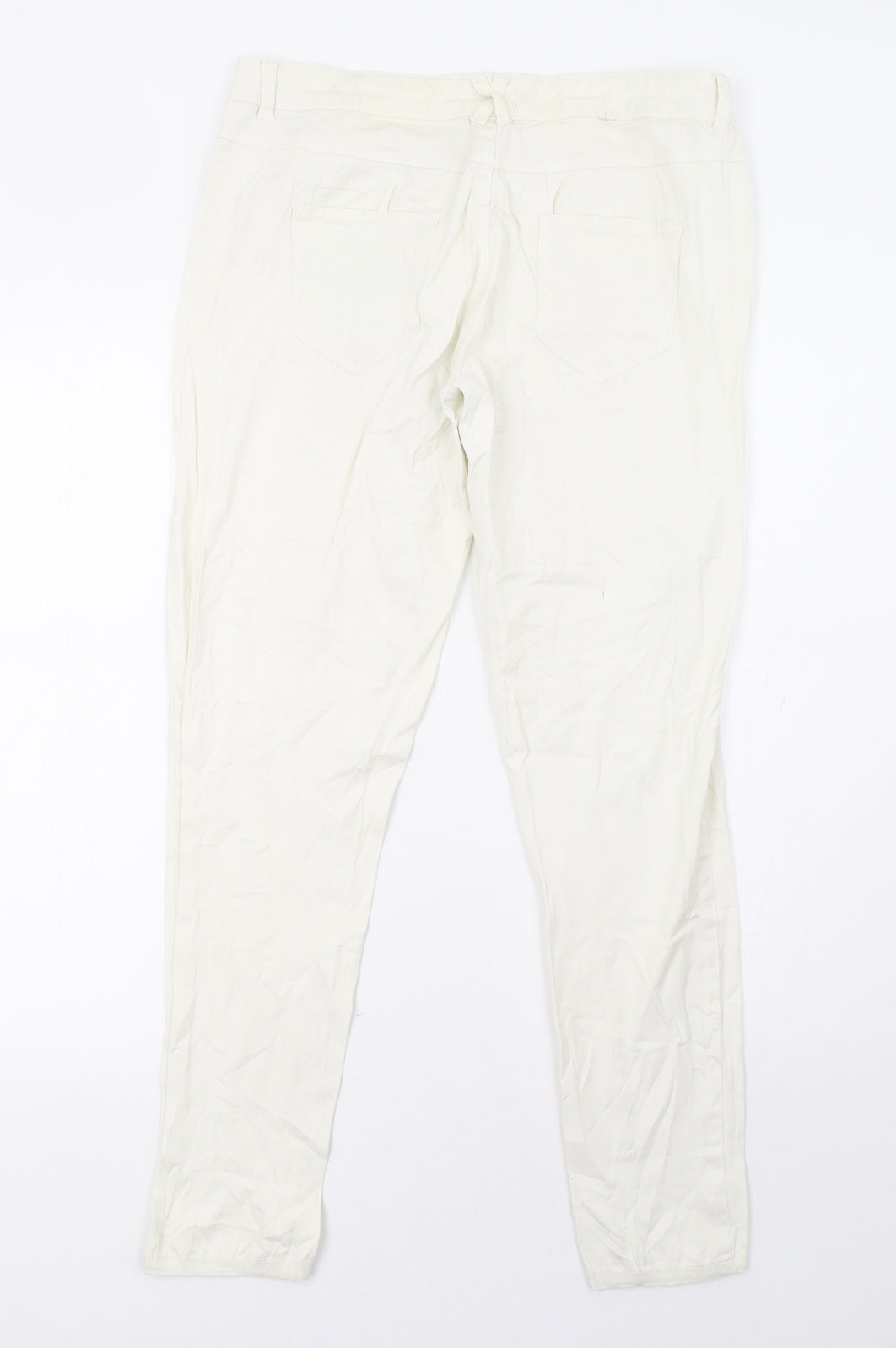 Womens UK Size 12 Clockhouse Regular Fit  White Trousers