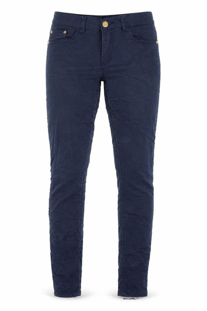 Front view of bikbok women’s blue skinny jeans, size UK 10, 30-inch leg