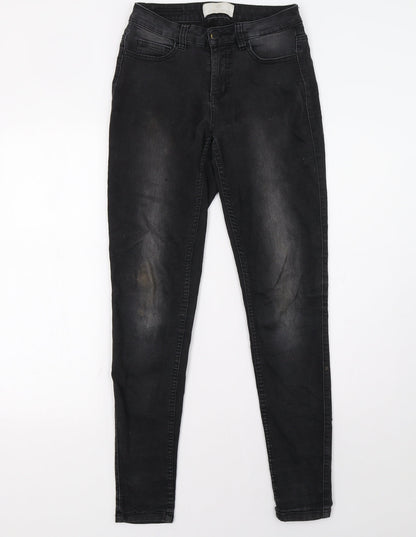 Womens UK Size 8 Pieces Regular Fit Skinny Black Jeans