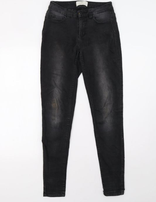 Womens UK Size 8 Pieces Regular Fit Skinny Black Jeans