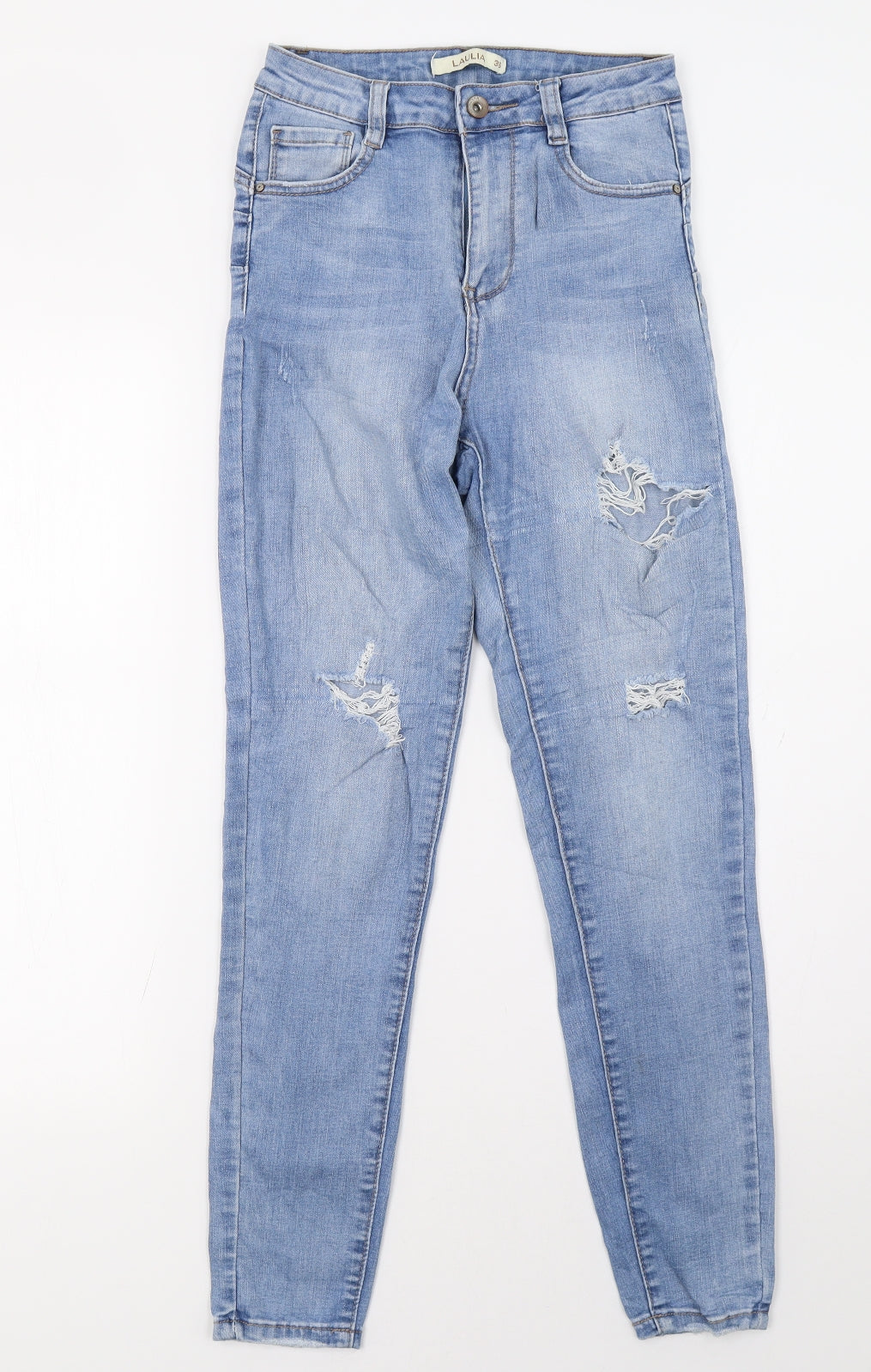 Womens UK Size 6 laulia Regular Fit Straight Blue Jeans