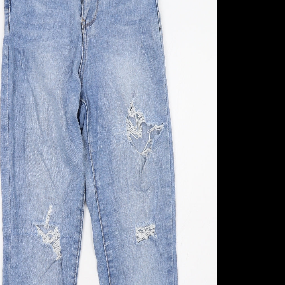 Womens UK Size 6 laulia Regular Fit Straight Blue Jeans