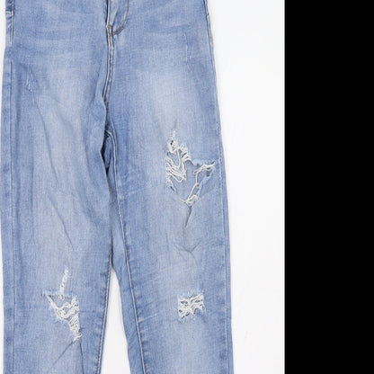 Womens UK Size 6 laulia Regular Fit Straight Blue Jeans