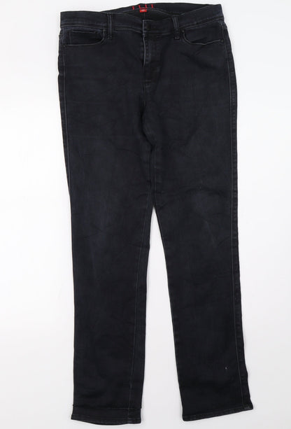 ELLE Womens Black   Straight Jeans Size 12 L32 in
