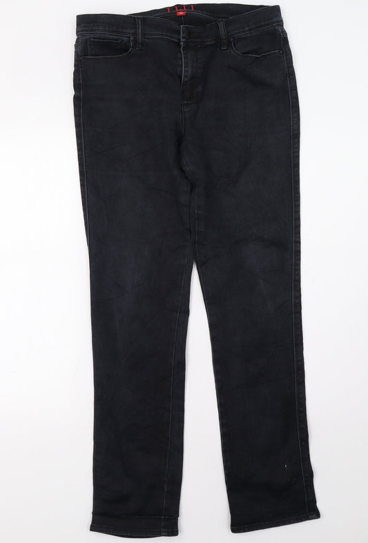 ELLE Womens Black   Straight Jeans Size 12 L32 in