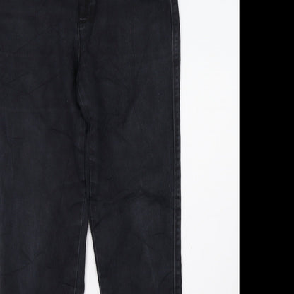 ELLE Womens Black   Straight Jeans Size 12 L32 in