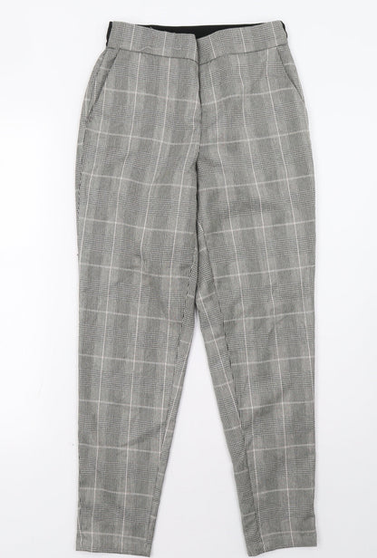 Only Womens Black Check  Trousers  Size 8 L28 in
