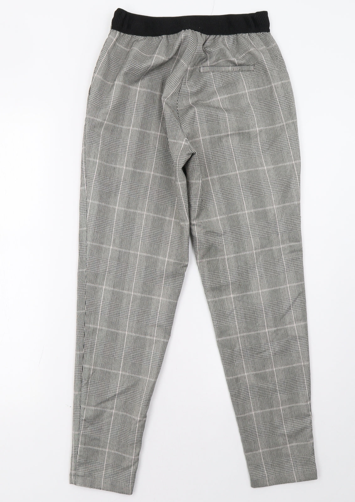 Only Womens Black Check  Trousers  Size 8 L28 in