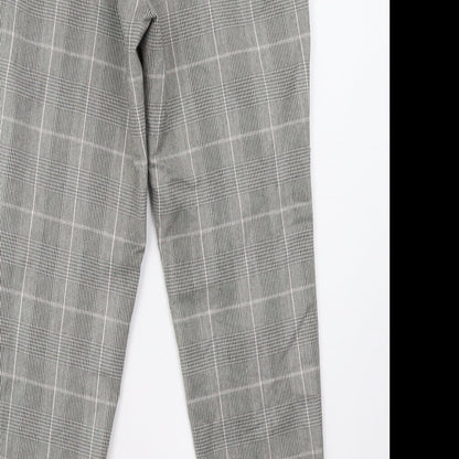 Only Womens Black Check  Trousers  Size 8 L28 in
