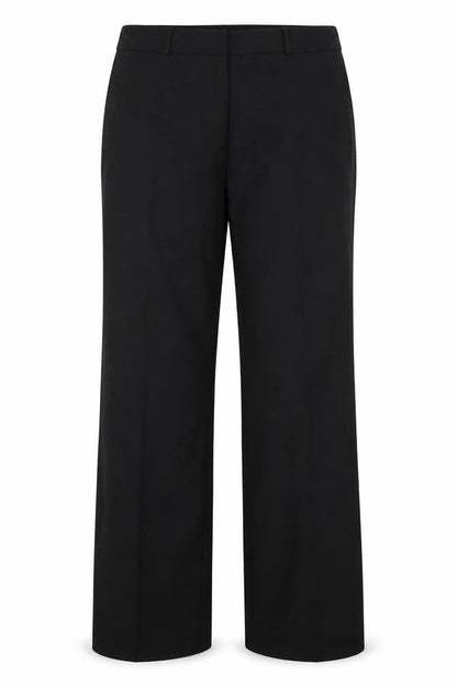 Front view of uniform service women’s black trousers, size UK 32, 32-inch leg