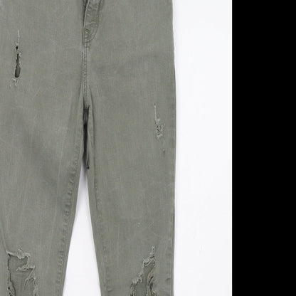 New Look Womens Green  Denim Skinny Jeans Size 10 L27 in