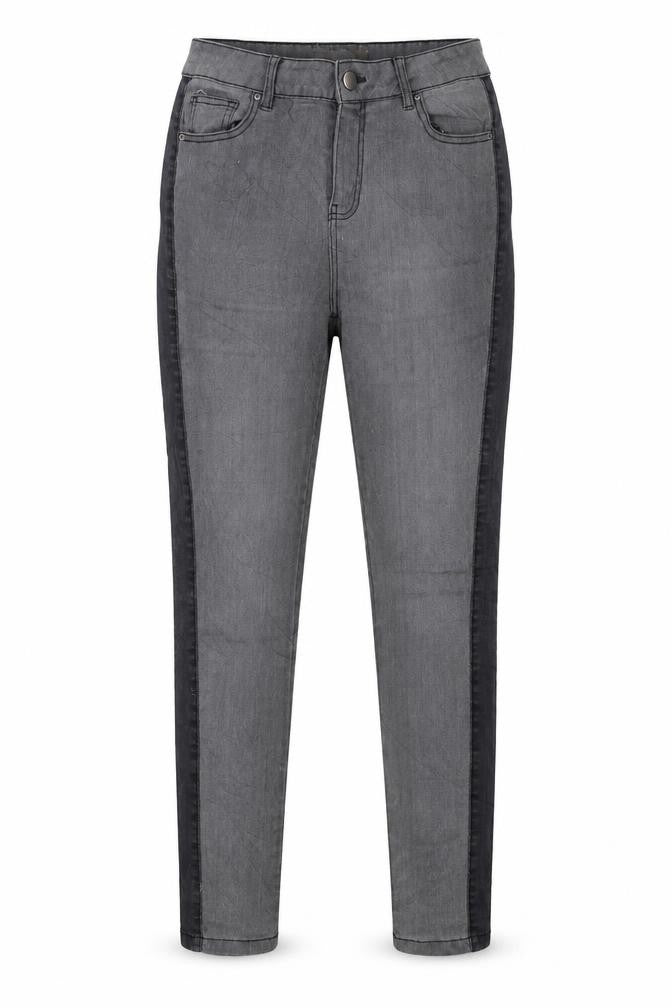 Front view of Janina women’s grey straight jeans, size UK 10, 32-inch leg