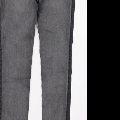 Womens UK Size 10 Janina Regular Fit Straight Grey Jeans