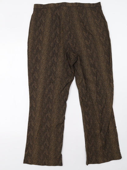 Womens UK Size 14 KappAhl Regular Fit  Brown Trousers