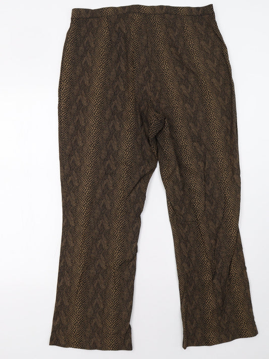 Womens UK Size 14 KappAhl Regular Fit  Brown Trousers