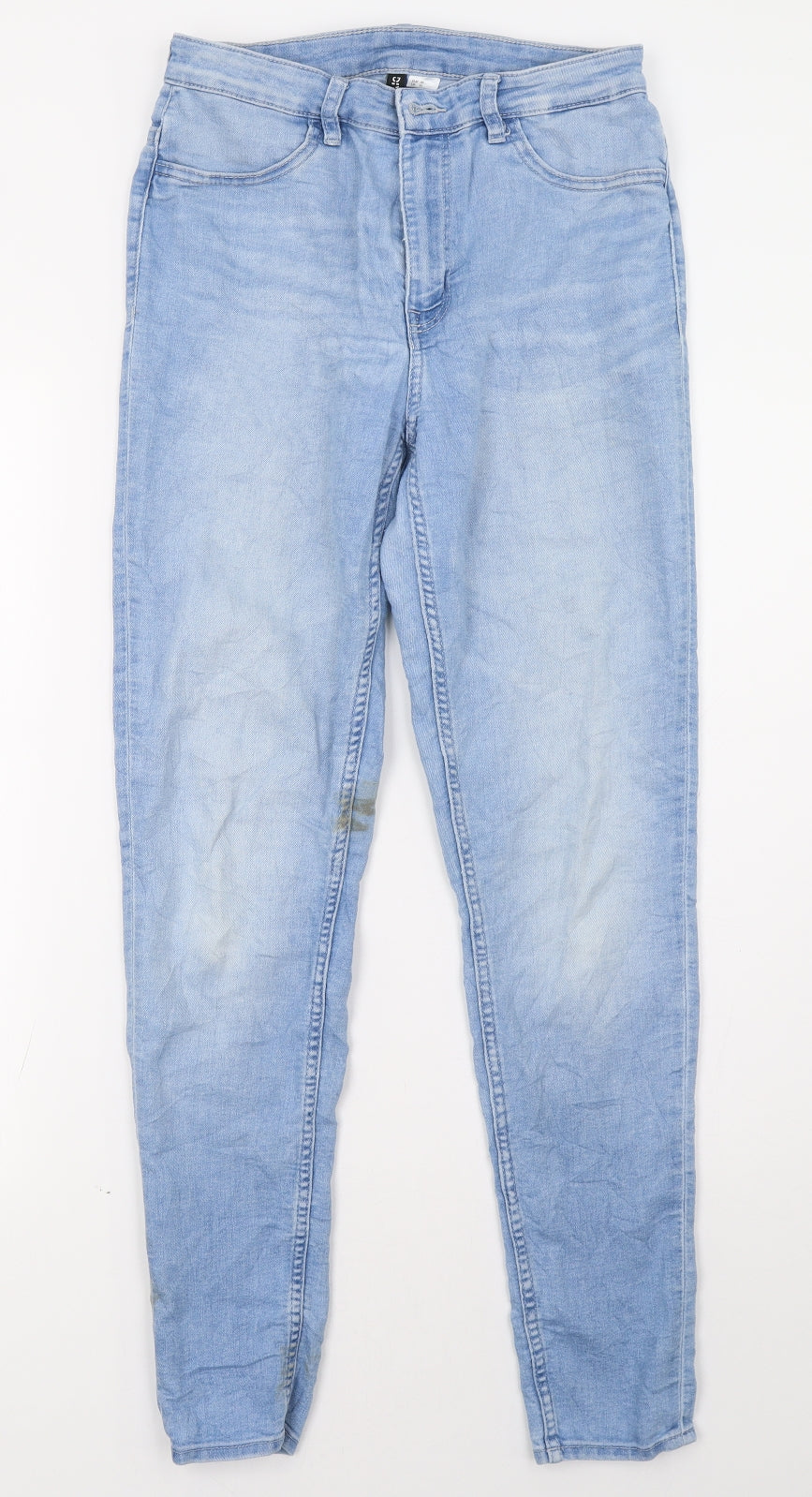 Womens UK Size 10 H&M Regular Fit Skinny Blue Jeans