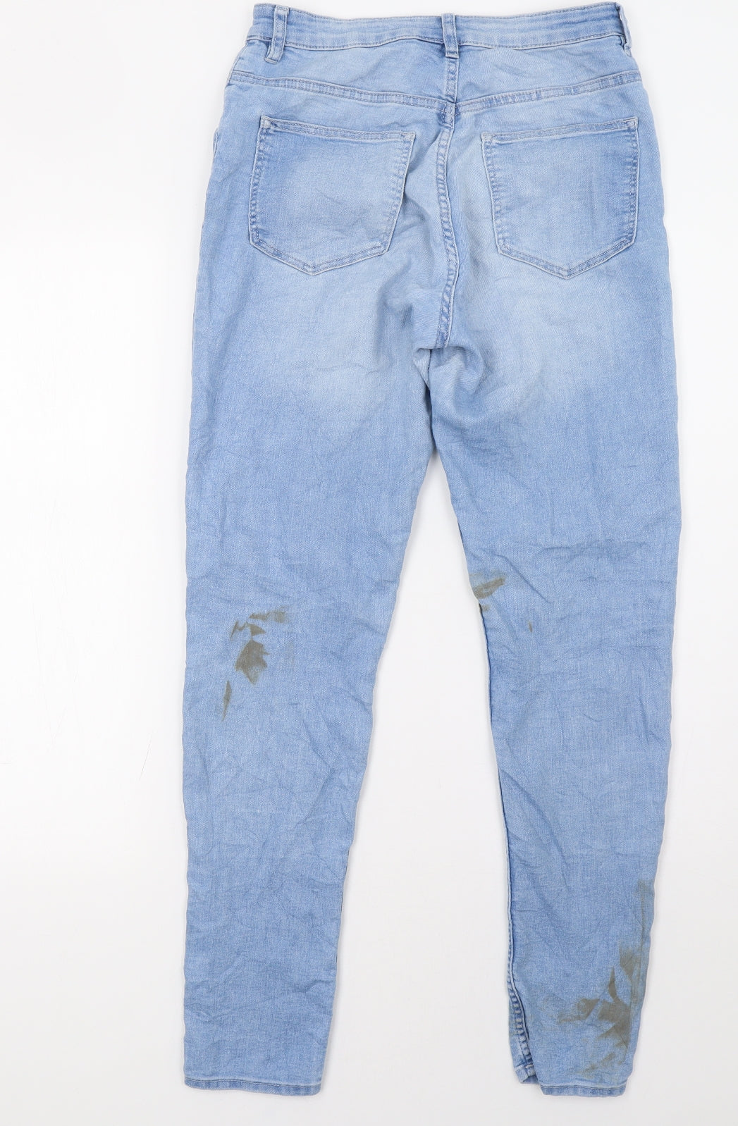 Womens UK Size 10 H&M Regular Fit Skinny Blue Jeans