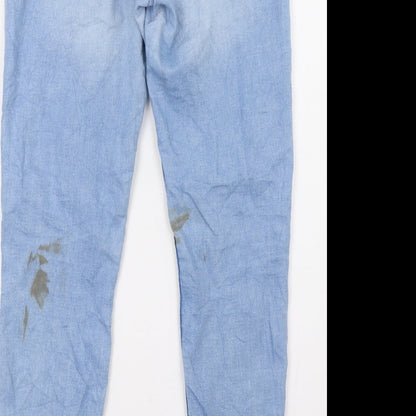 Womens UK Size 10 H&M Regular Fit Skinny Blue Jeans