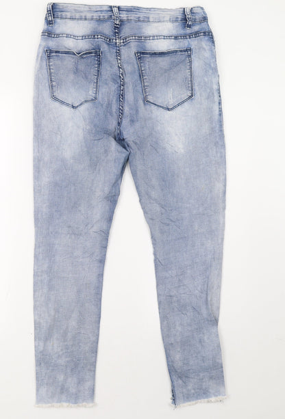 elegant beluxe Womens Blue   Skinny Jeans Size 12 L31 in