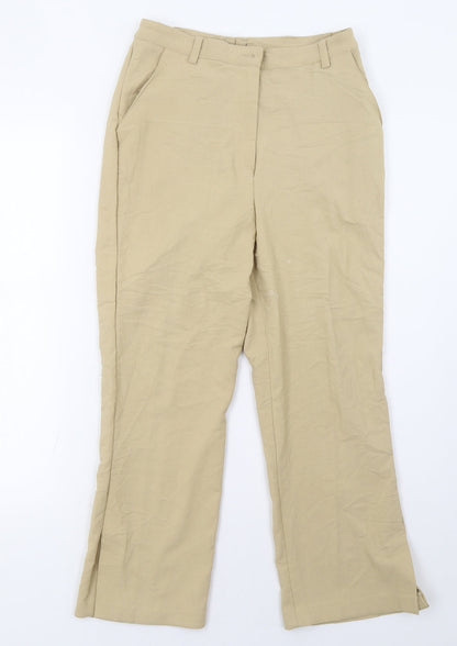 Womens UK Size 8 Preworn Regular Fit  Beige Trousers